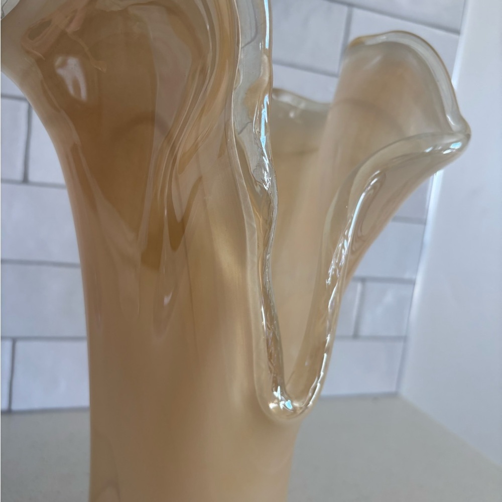 Vtg Murano Vetro Eseguito Secondo La Tecnica Dei Maestri Di Art Glass Lily Vase - Picture 8 of 9